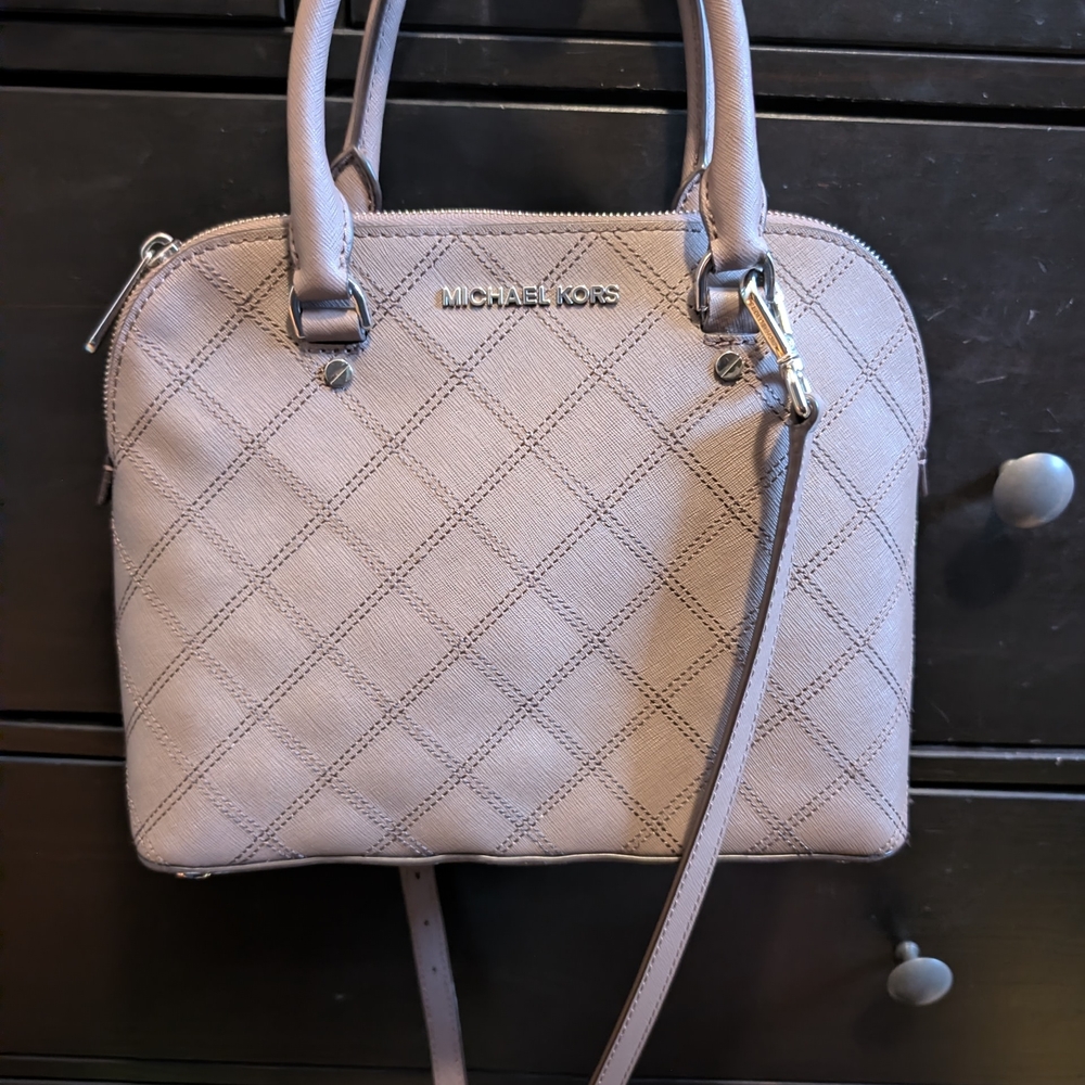 Michael Kors Quilted Taupe Shoulder Bag
